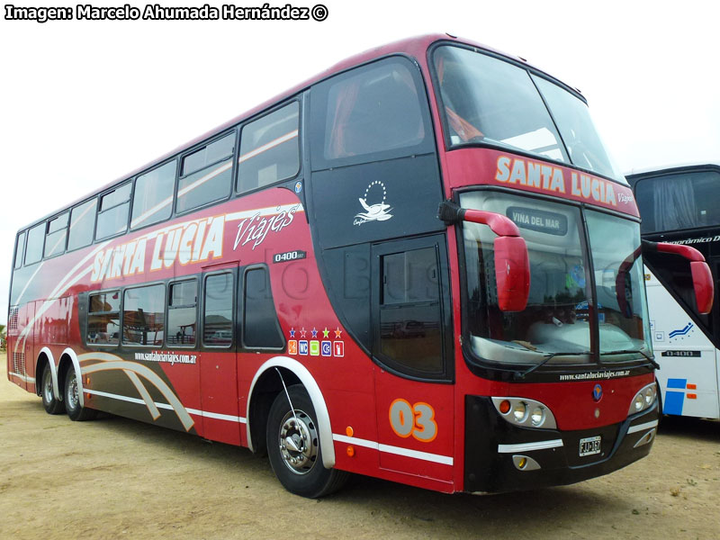 Sudamericanas F-50 DP / Mercedes Benz O-400RSD / Santa Lucía Viajes (Argentina)