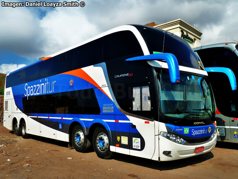 Comil Campione DD / Scania K-420B 8x2 / Spazzini Tur (Río Grande do Sul - Brasil)