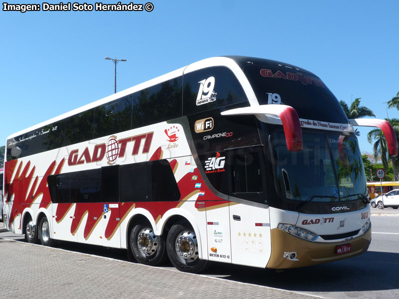 Comil Campione HD / Volvo B-450R 8x2 Euro5 / Gadotti Turismo (Santa Catarina - Brasil)