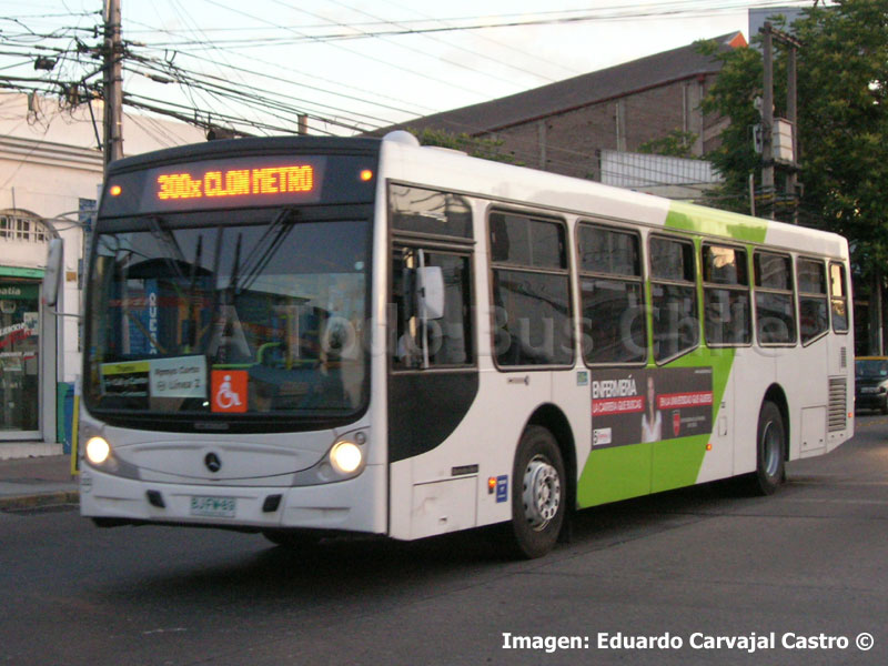 Induscar Caio Mondego H / Mercedes Benz O-500U-1726 / Servicio Troncal 300x (Apoyo Corto L-2 Metro de Santiago)