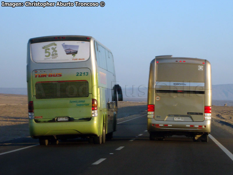 Marcopolo Paradiso G6 1800DD / Mercedes Benz O-500RSD-2442 / Tur Bus | Comil Campione 3.45 / Mercedes Benz O-500RS-1836 / Ejército de Chile (VI División)