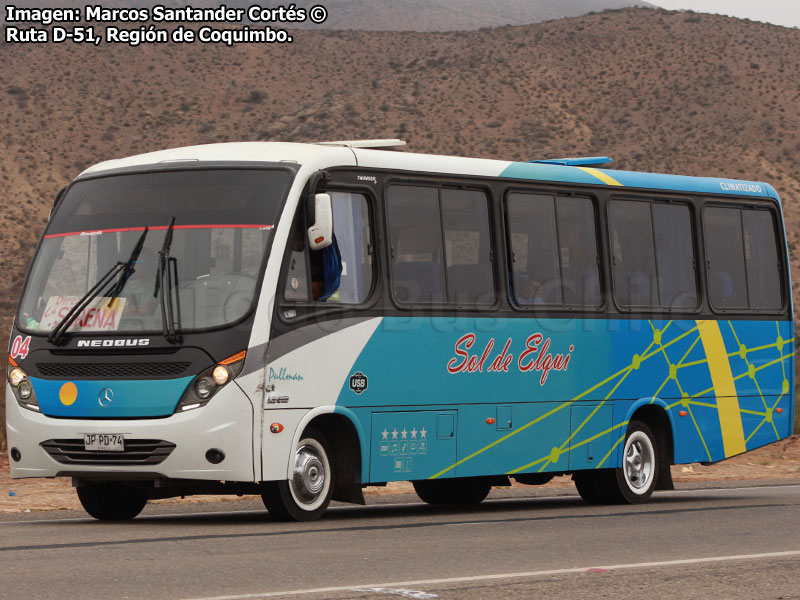 Neobus Thunder + / Mercedes Benz LO-916 BlueTec5 / Sol de Elqui