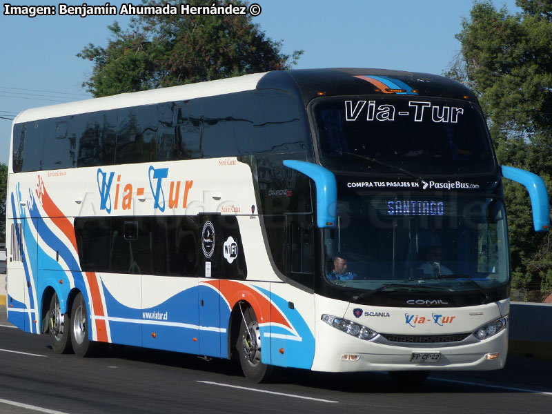 Comil Campione DD / Scania K-410B / Vía-Tur