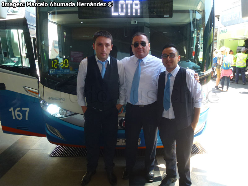 Tripulación Unidad N° 167 EME Bus | Conductor: Claudio González / Asistente: Sebastián Rojas / Asistente en práctica: Manuel Constanzo
