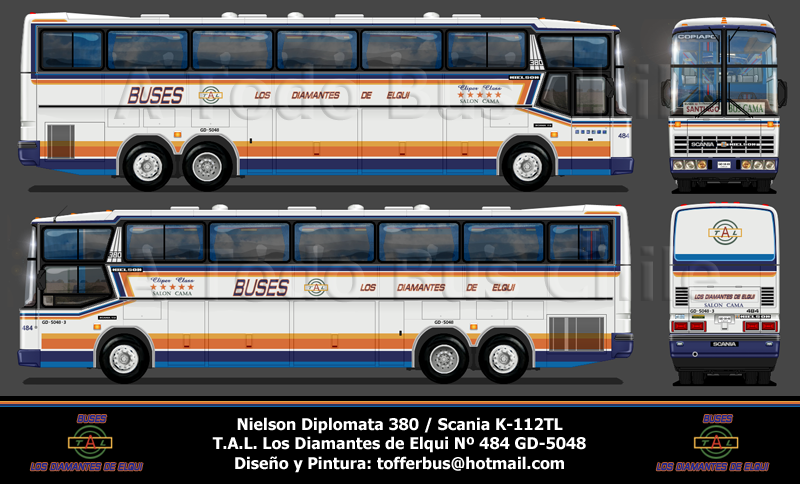 Nielson Diplomata 380 / Scania K-112TL / T.A.L. Los Diamantes de Elqui