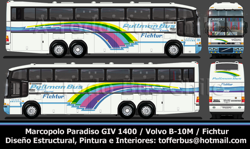 Marcopolo Paradiso GIV 1400 / Volvo B-10M / Pullman Fichtur