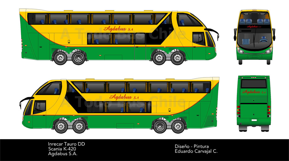 Inrecar Tauro DD / Scania K-420 8x2 / Agdabus S.A. (Limache - Olmué)