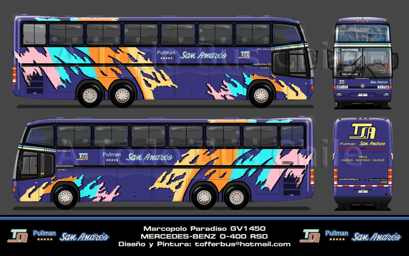 Marcopolo Paradiso GV 1450 / Mercedes Benz O-400RSD / TSA Pullman San Andrés