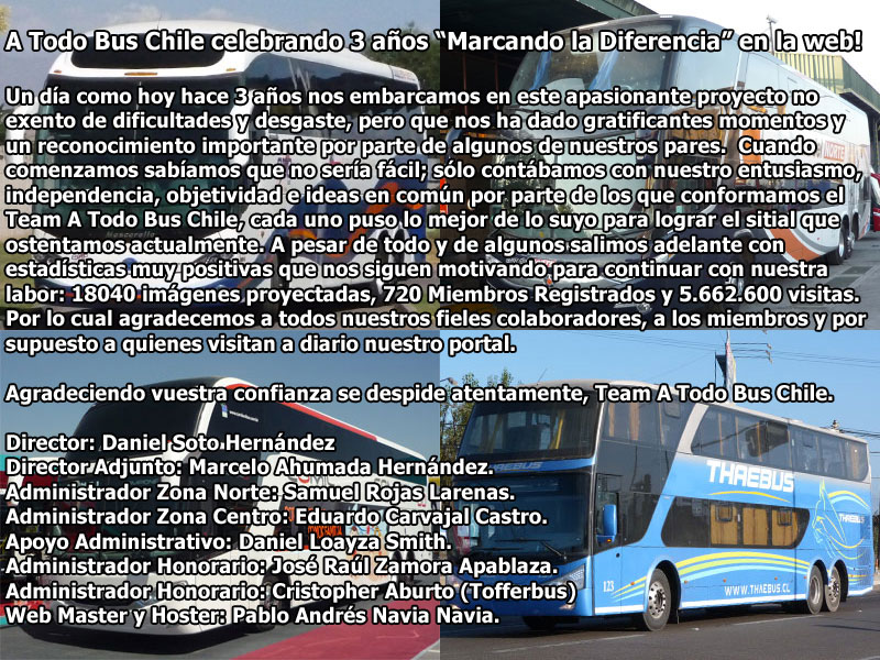 A Todo Bus Chile Cumpliendo 3 Años Marcando la Diferencia!