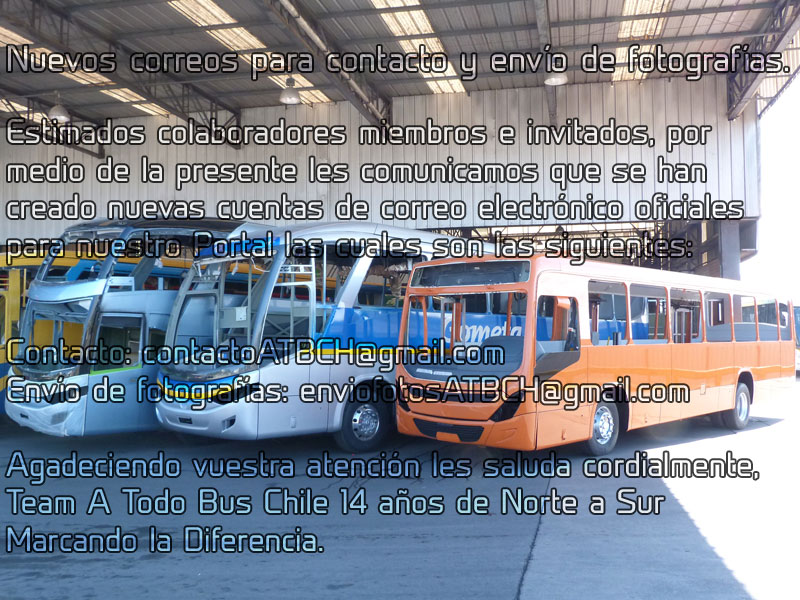 Nuevos correos electrónicos A Todo Bus Chile