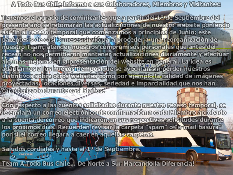 Comunicado Fin de Receso A Todo Bus Chile