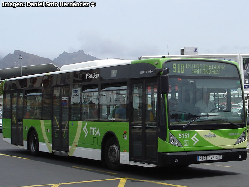 Van Hool New A-330 / TITSA Línea N° 910 Intercambiador Santa Cruz - Playa San Andrés (Tenerife - España)