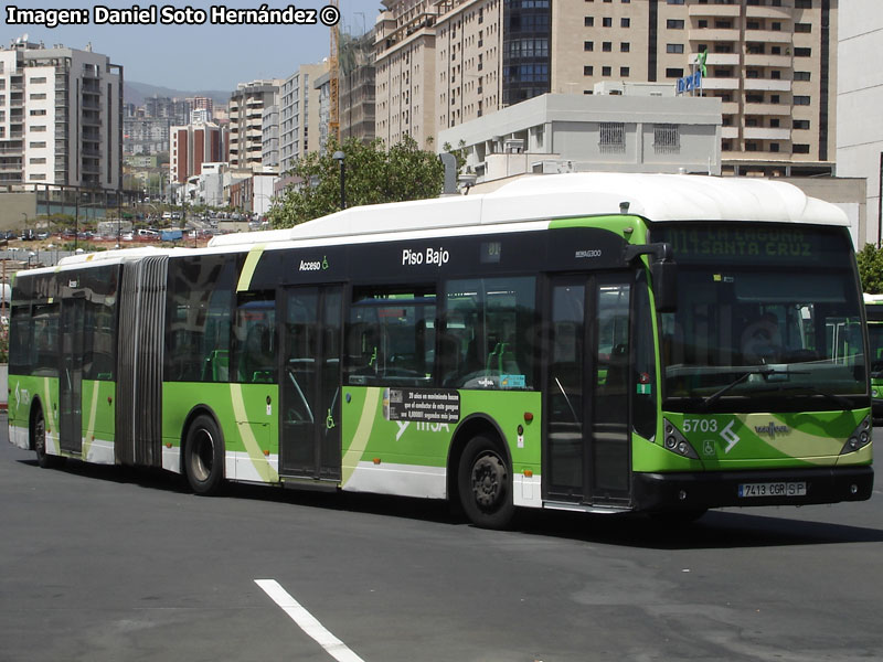 Van Hool New AG-300 / TITSA Línea N° 014 Intercambiador Santa Cruz - La Laguna (Tenerife - España)