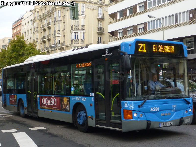 Noge Cittour / MAN NL-273F Euro5 / Línea N° 21 Pintor Rosales - El Salvador EMT Madrid (España)