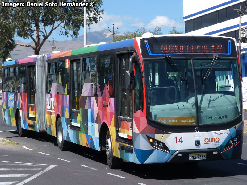 Busscar Urbanuss Pluss / Mercedes Benz O-500MA-2836 / Línea C-5 Terminal Carcelén - Plaza Ejido (Quito - Ecuador)