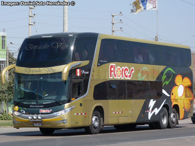 Marcopolo Paradiso G7 1800DD / Scania K-420B / Dorado Vip Transportes Flores Hnos. (Perú)