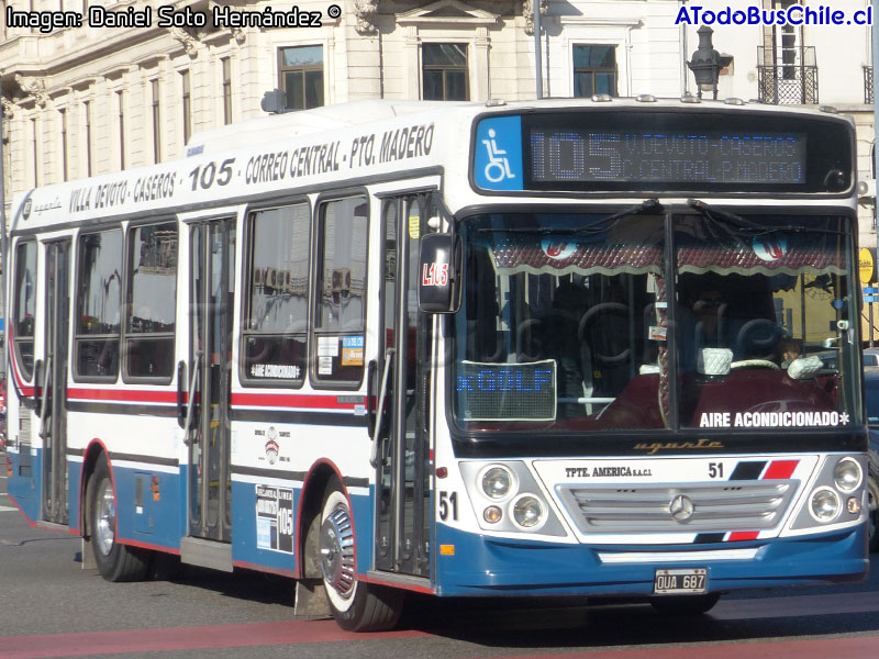 Carrocerías Ugarte / Mercedes Benz OH-1618L-SB / Línea N° 105 Puerto Madero - Villa Devoto (Buenos Aires - Argentina)