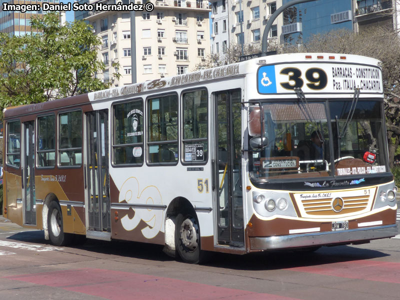 Carrocerías La Favorita / Mercedes Benz OH-1718L-SB / Línea N° 39 Barracas - Chacarita (Buenos Aires - Argentina)