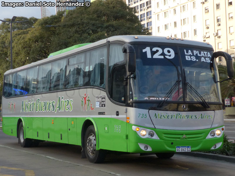 Saldivia Aries 3.25 / Mercedes Benz O-500M-1826 BlueTec5 / Línea N° 129 Buenos Aires - La Plata (Argentina)