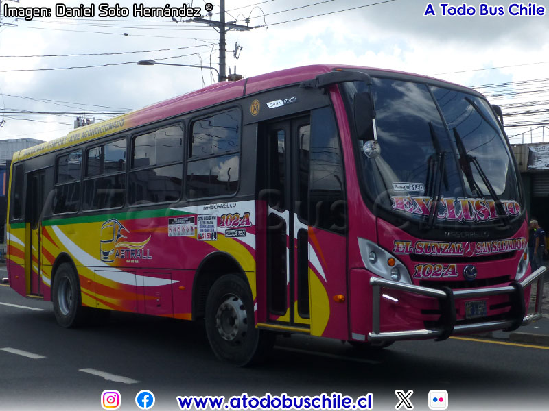 Mascarello Gran Midi / Mercedes Benz OF-1418 / Astrall S.A. de C.V. Ruta N° 102-A El Sunzal - San Salvador (El Salvador)