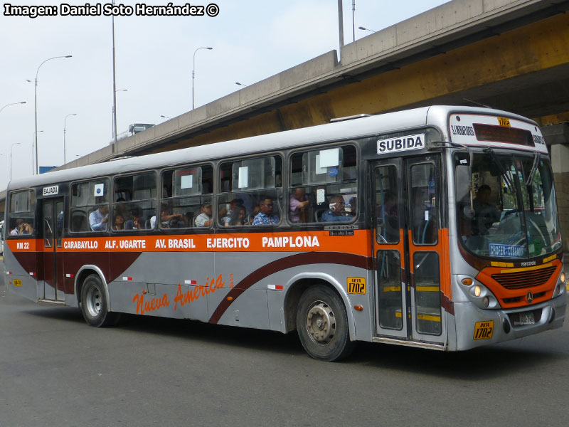 Marcopolo Torino / Mercedes Benz OF-1721 / Transportes Nueva América S.A. Línea Carabayllo - Miraflores (Lima - Perú)