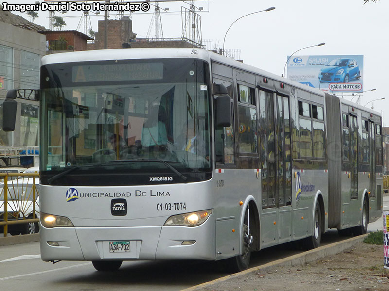 King Long XMQ6181G / TATSA / Línea A Naranjal - Estación Central BRT Metropolitano de Lima (Perú)