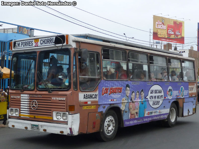 Metalpar Petrohué / Mercedes Benz OF-1115 / Línea N° 36 San Martín de Porres - Chorrillos (Lima - Perú)