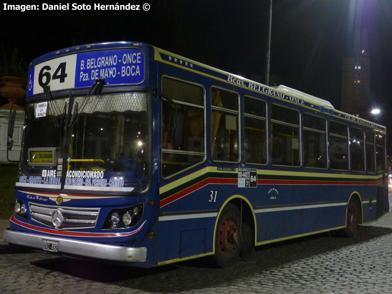 Carrocerías La Favorita / Mercedes Benz OH-1618L-SB / Línea N° 64 Bajo Belgrano - La Boca (Buenos Aires - Argentina)