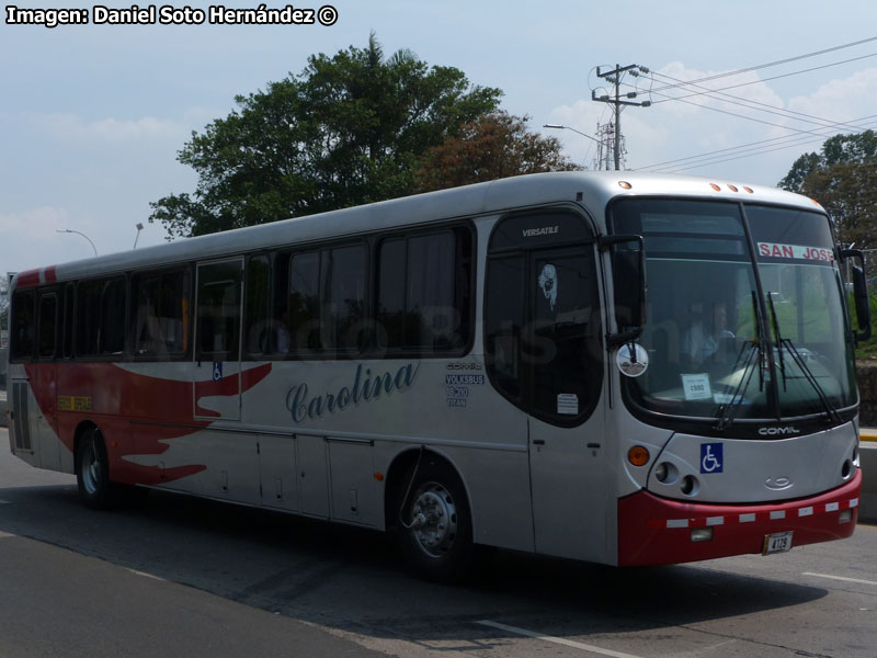 Comil Versatile / Volksbus 18-310OT Titan / Transportes Naranjo San José S.A (Costa Rica)