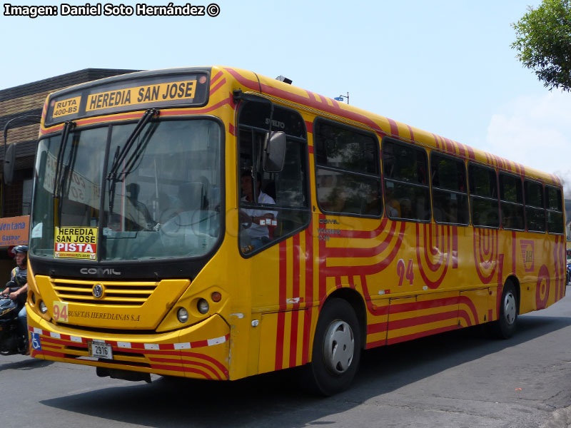 Comil Svelto / Volksbus 17-210OD / Busetas Heredianas S.A. (Costa Rica)