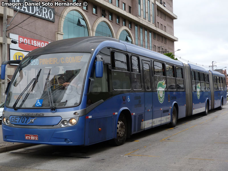 Neobus Mega BRT / Volvo B-12M Biarticulado / Línea N° 550 Pinheirinho - Praça Carlos Gomes Curitiba (Paraná - Brasil)