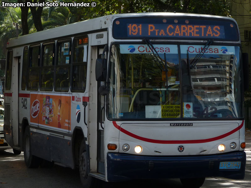 Marcopolo Torino G6 / Mercedes Benz OH-1621L / CUTCSA Línea N° 191 Ciudadela - Punta Carretas STM Montevideo (Uruguay)