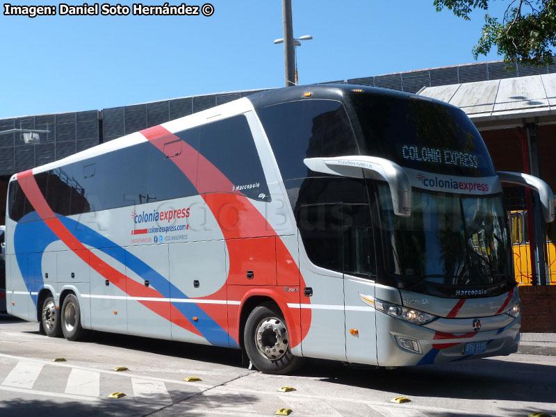 Marcopolo Paradiso G7 1600LD / Scania K-400B eev5 / Turismo El Maragato - Al servicio de Colonia Express (Uruguay)
