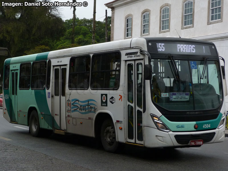 Marcopolo Torino / Mercedes Benz OF-1519 BlueTec5 / Línea N° 155 Santos (São Paulo - Brasil)