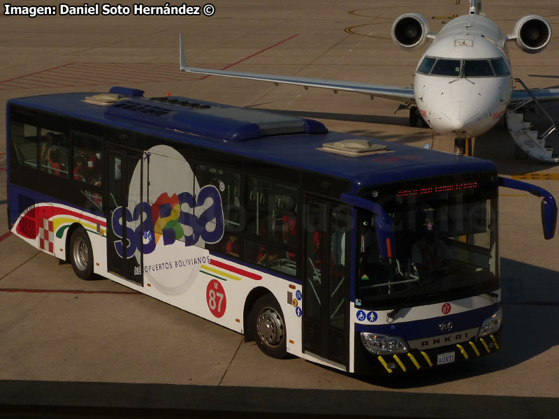 Ankai HFF6122GZ-4 / SABSA Nacionalizada - Aeropuerto Internacional Viru Viru (Santa Cruz de la Sierra - Bolivia)