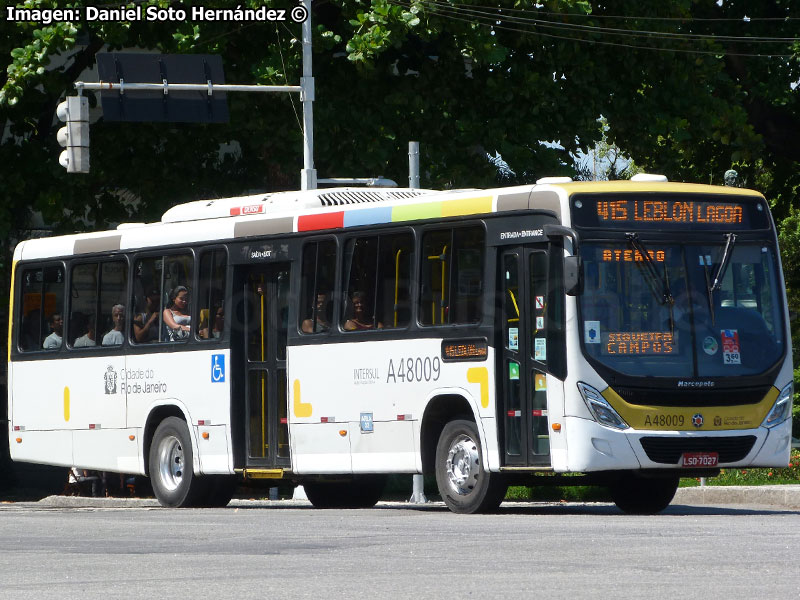 Marcopolo Torino / Mercedes Benz OF-1721 BlueTec5 / Línea N° 415 Usina - Leblon Río de Janeiro (Brasil)