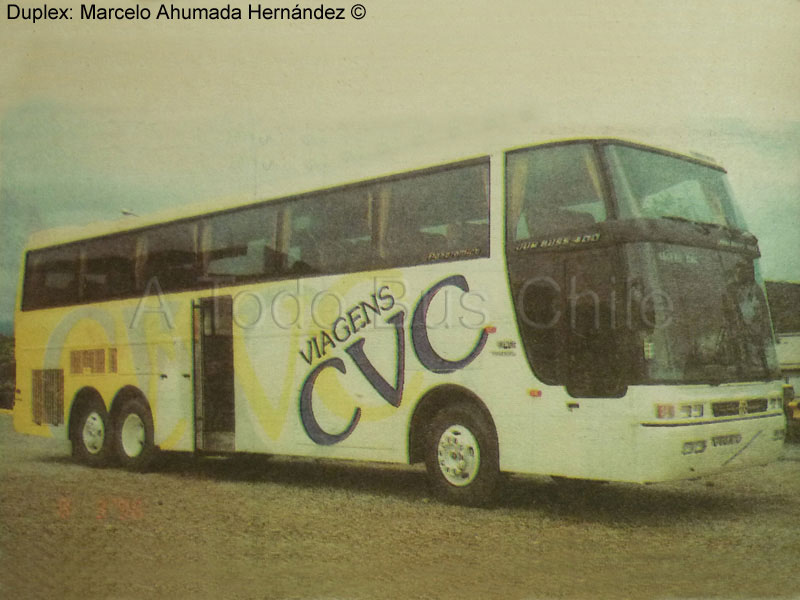 Recorte de prensa "Revista del Transporte" | Busscar Jum Buss 400P / Volvo B-12 / CVC Viagens