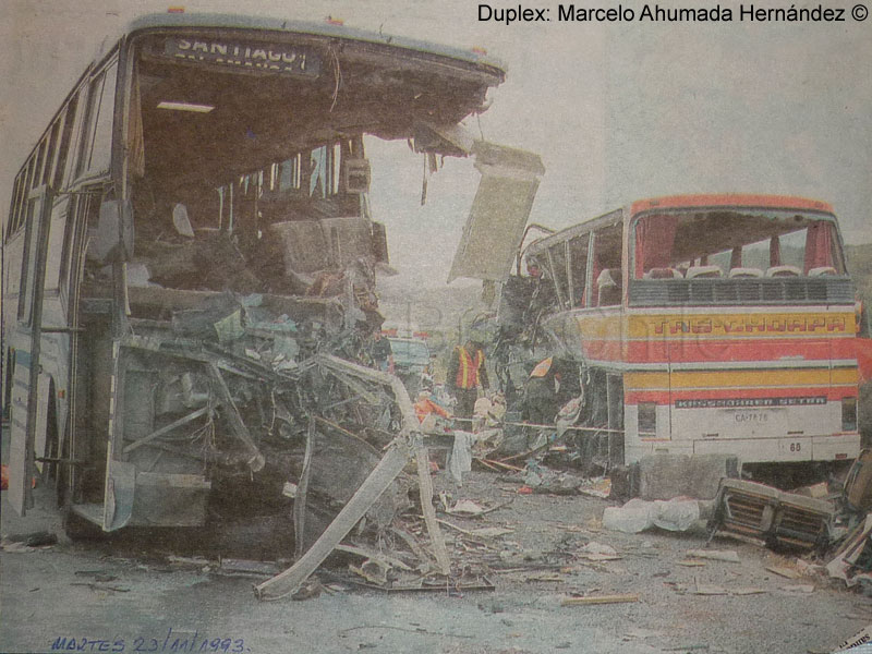 Recorte de prensa "Diario Las Últimas Noticias" | Nielson Diplomata 380 / Scania K-112CL / Pullman Bus | Kässbohrer Setra S-215HD / Tas Choapa
