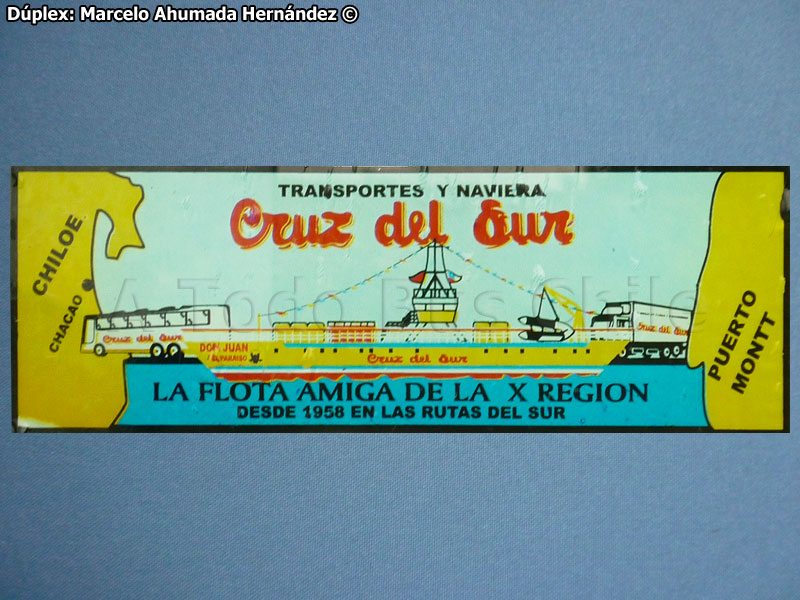 Autoadhesivo Transportes y Naviera Cruz del Sur