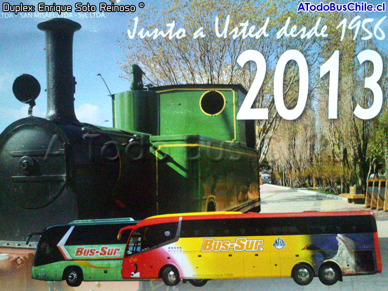 Portada Calendario 2013 Bus-Sur