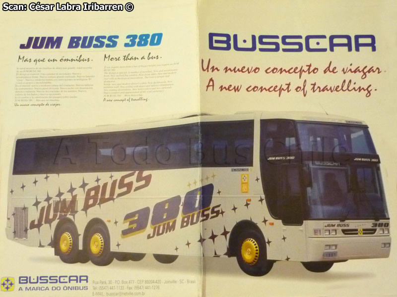 Catálogo Busscar Serie 5 | Busscar Jum Buss 380 / Mercedes Benz O-400RSD (1997)