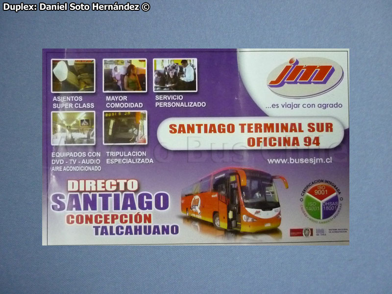 Volante Publicitario Buses JM (2009)