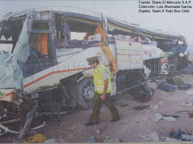 Accidente Km. 1260 Ruta 5 Norte | Irizar InterCentury II 3.50 / Mercedes Benz O-400RSE / TACC Expreso Norte