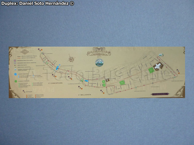 Mapa Recorrido TMV 8 Trolebuses de Chile S.A.