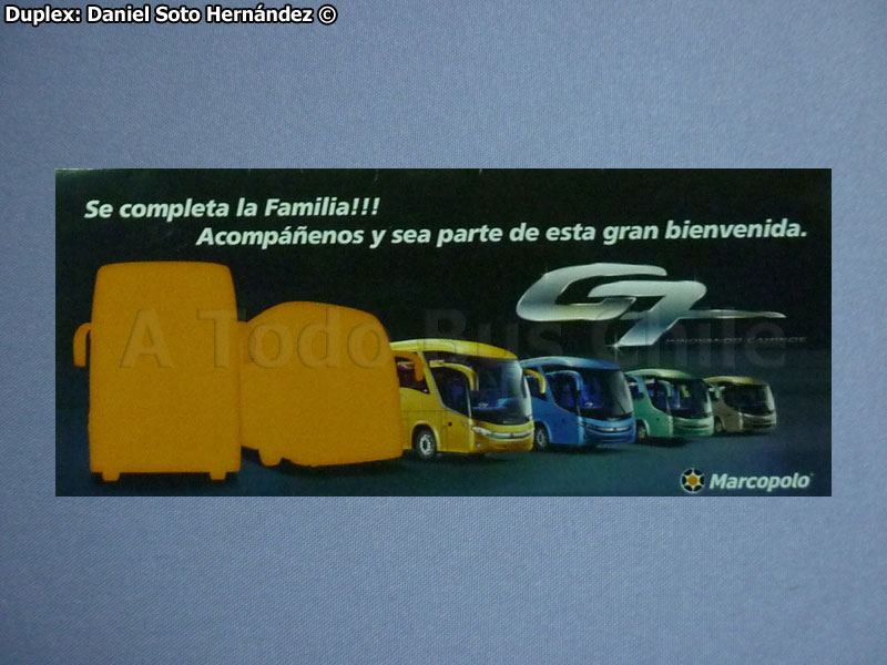 Invitación Lanzamiento Marcopolo Paradiso G7 1600LD / 1800DD (Abril 2011 - Mundo LCV San Bernardo)