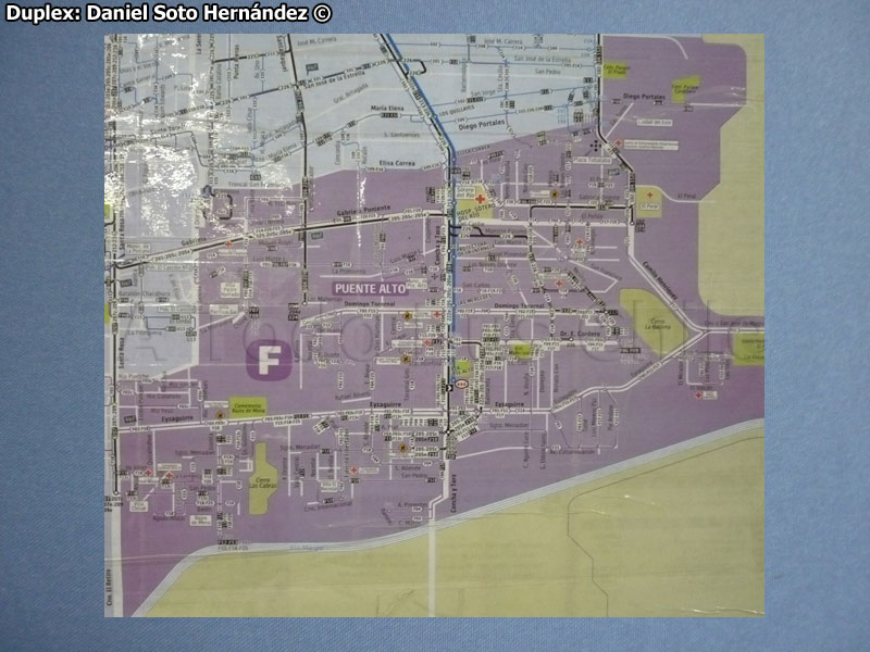 Mapa Zona F TranSantiago (Puente Alto)
