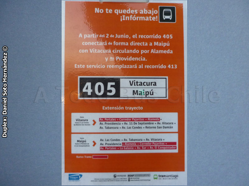 Aviso Fusión Servicios Troncales 405 - 413 Desde 02-06-2012