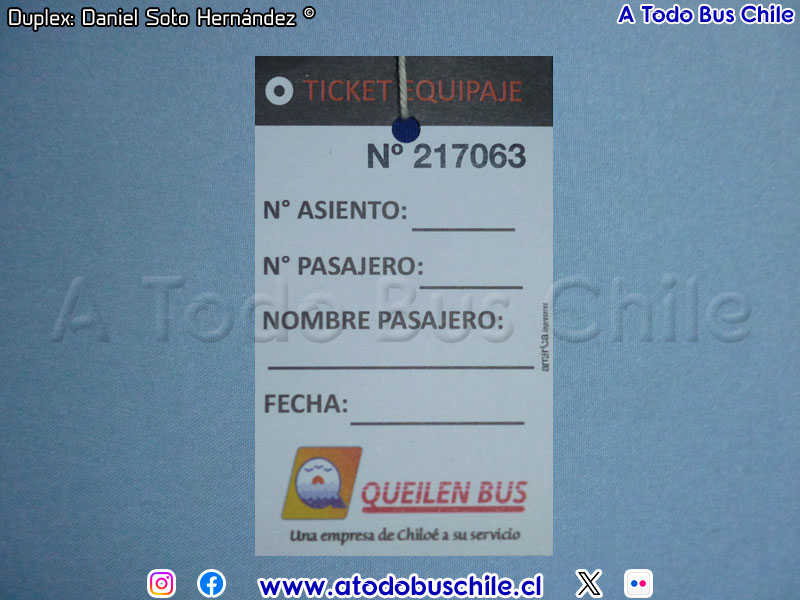 Ticket de Equipaje Queilen Bus
