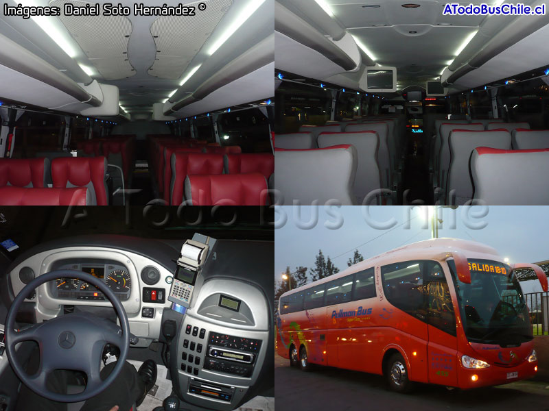 Interiores Unidad N° 455 Pullman Bus Costa Central S.A. | Irizar PB 3.90 / Mercedes Benz O-500RSD-2436