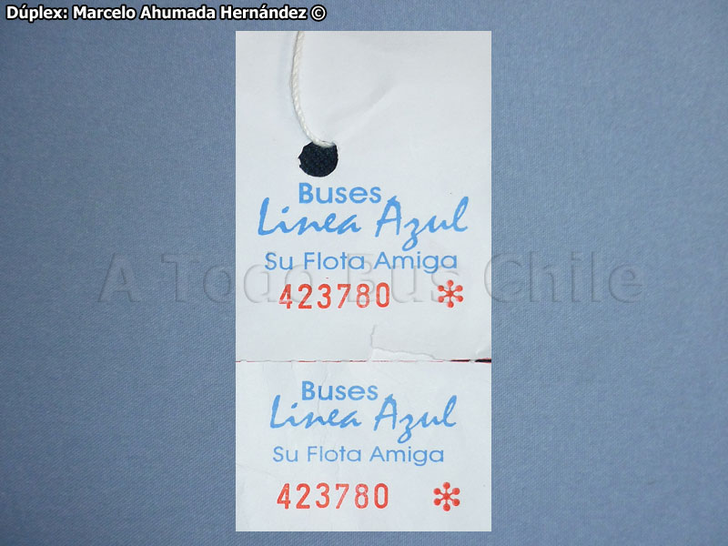 Ticket de Equipaje Línea Azul (2012)